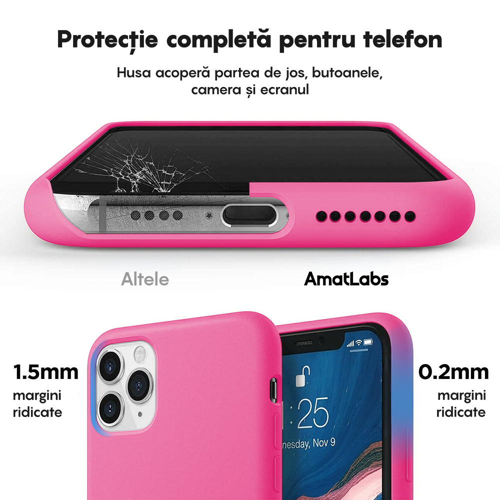 Husa Soft Silicone - iPhone 11 Pro Max - Fuchsia
