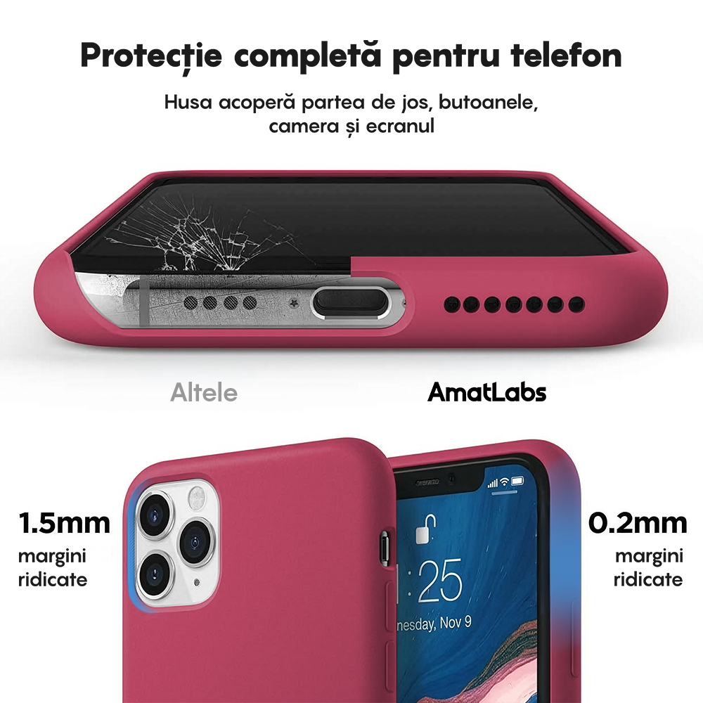 Husa Soft Silicone - iPhone 11 Pro Max - Burgundy