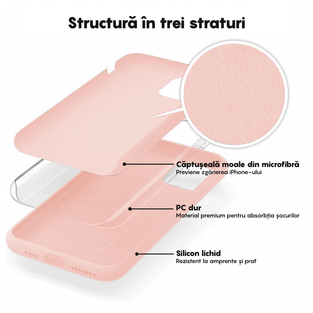Husa Soft Silicone - iPhone 11 Pro Max - Pink Sand