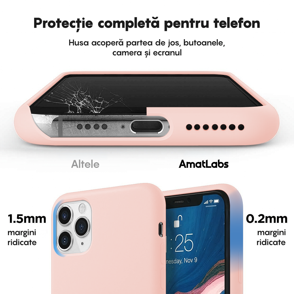 Husa Soft Silicone - iPhone 11 Pro Max - Pink Sand