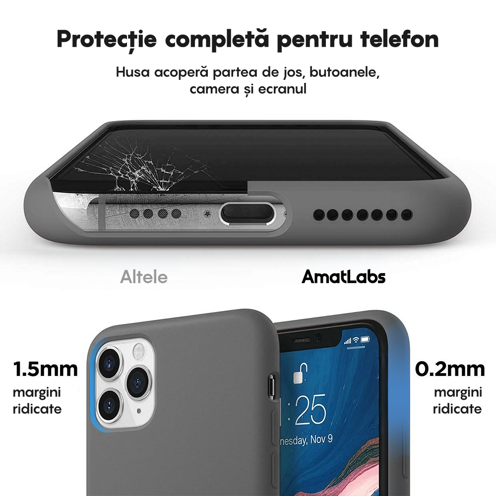 Husa Soft Silicone - iPhone 11 Pro - Dark Gray
