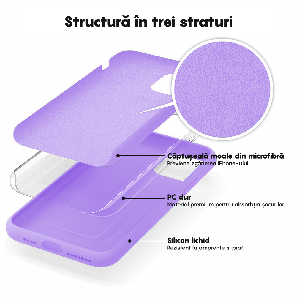 Husa Soft Silicone - iPhone 11 Pro - Light Lilac