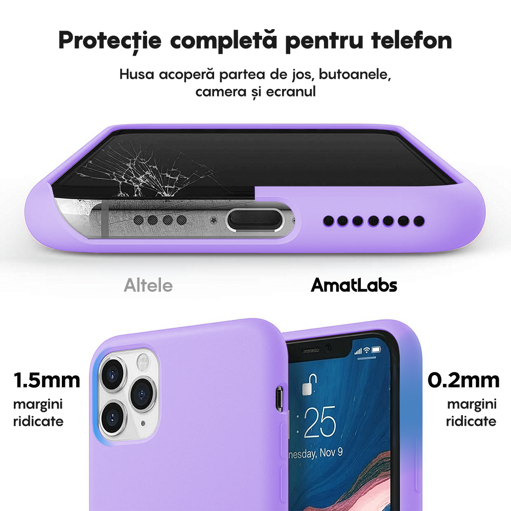 Husa Soft Silicone - iPhone 11 Pro - Light Lilac