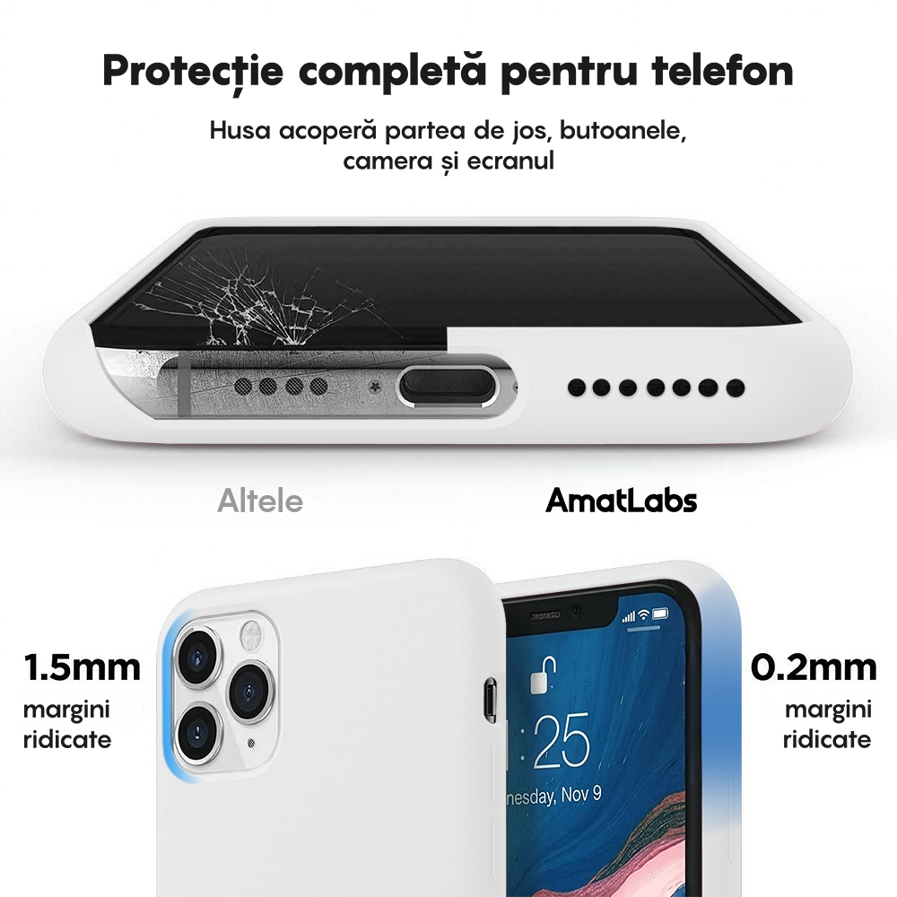Husa Soft Silicone - iPhone 11 Pro - Alb