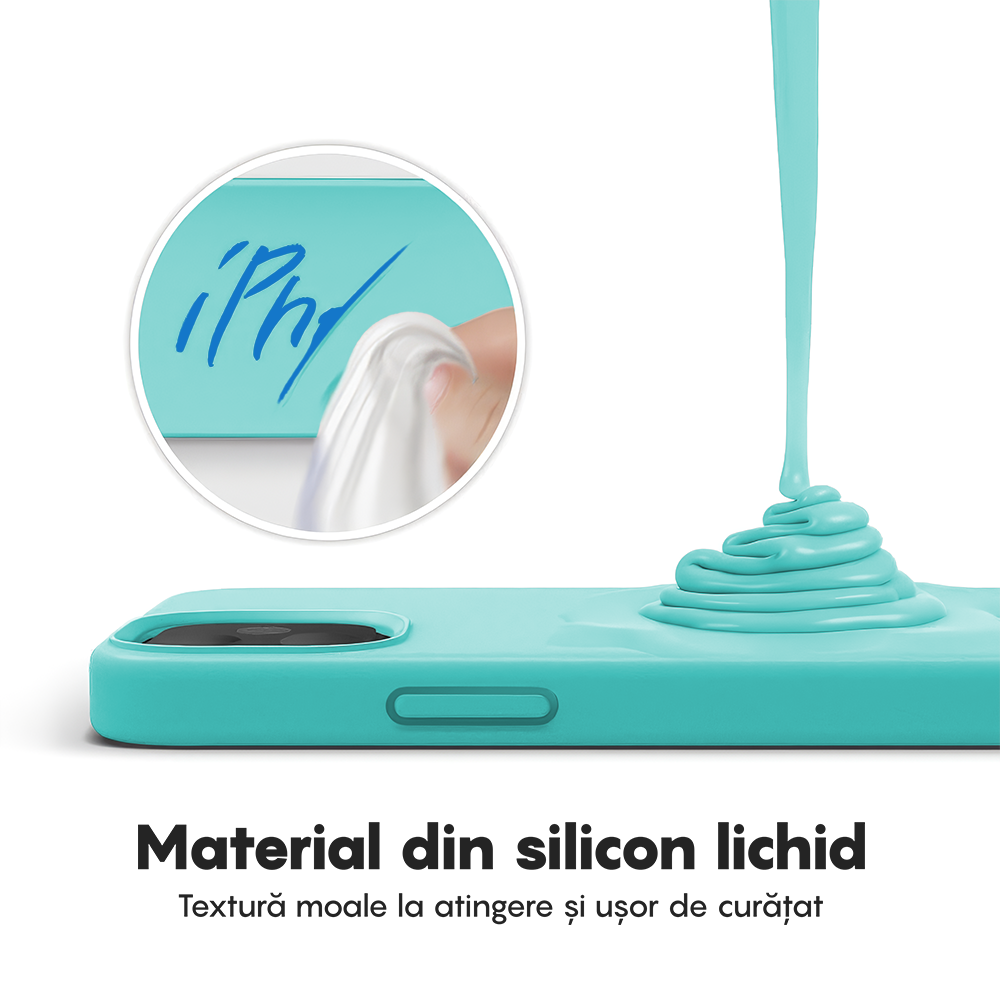 Husa Soft Silicone - iPhone 12/12 Pro - Turqoise