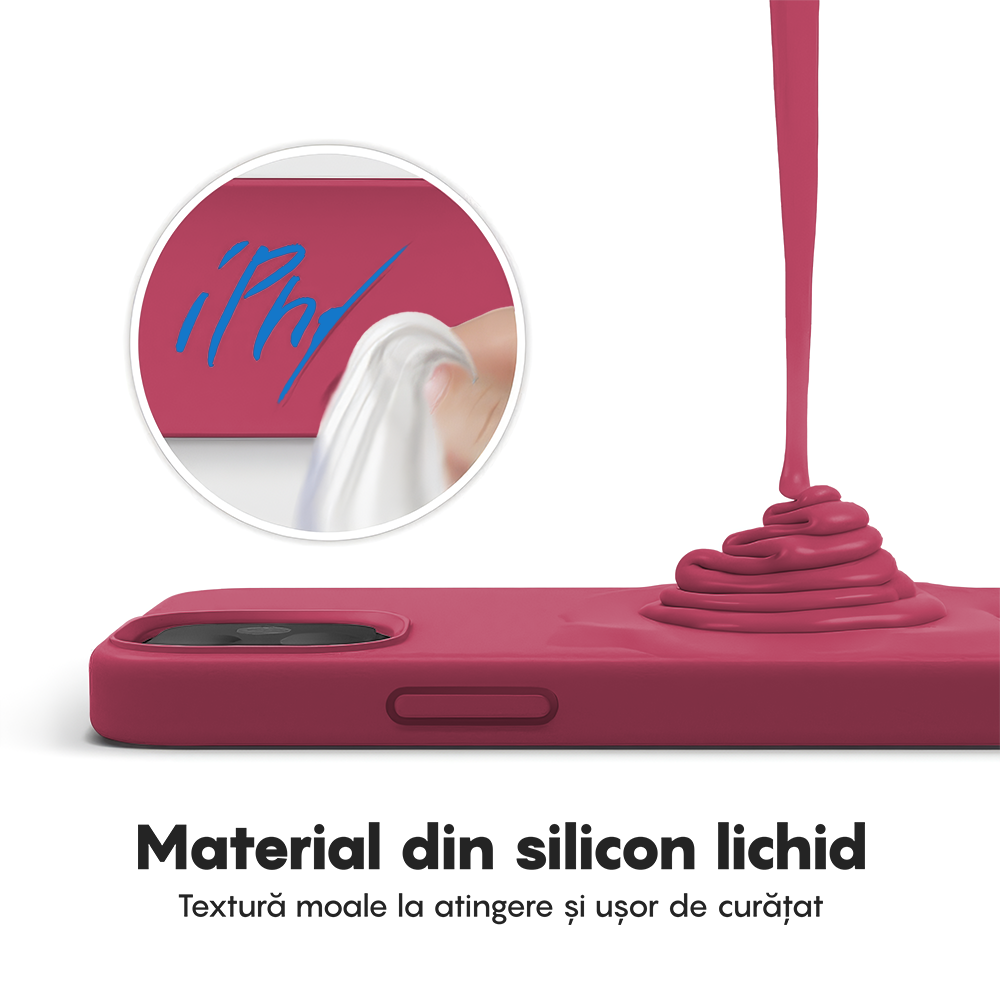 Husa Soft Silicone - iPhone 12/12 Pro - Burgundy