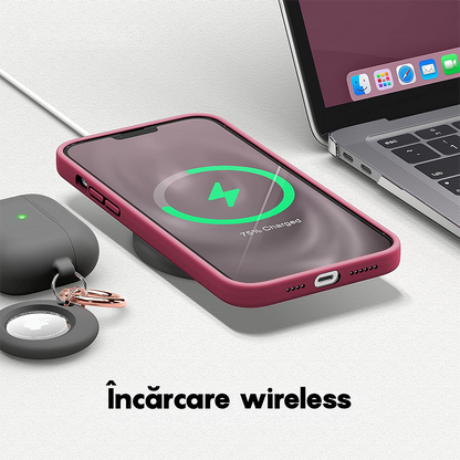 Husa Soft Silicone - iPhone 12/12 Pro - Burgundy