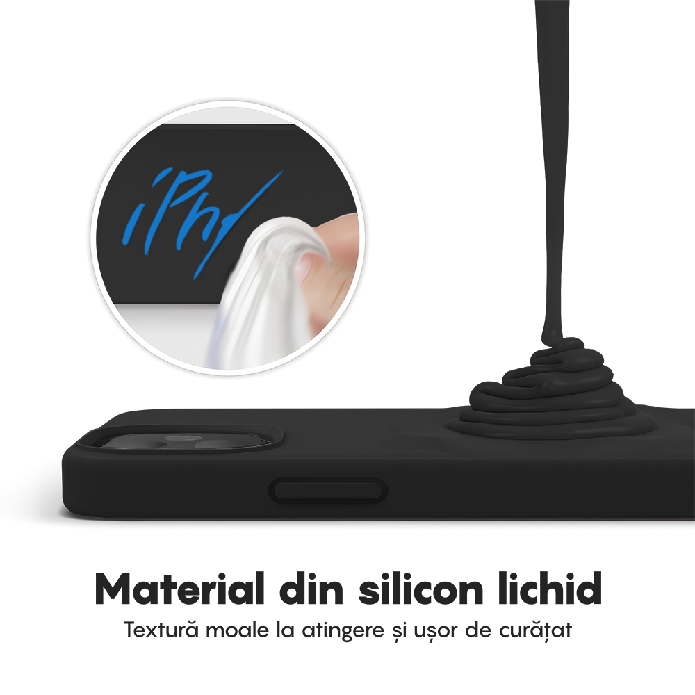 Husa Soft Silicone - iPhone 12/12 Pro - Negru