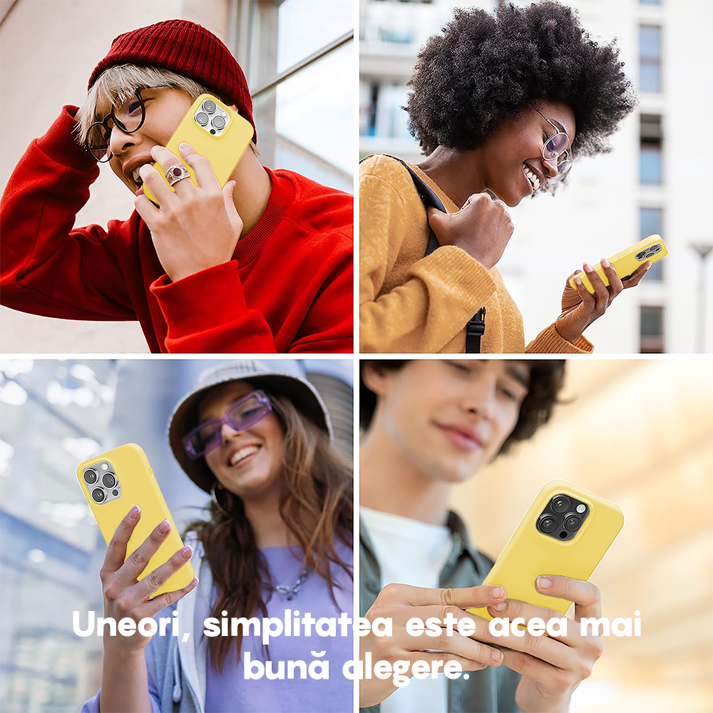 Husa Soft Silicone - iPhone 12 Mini - Yellow