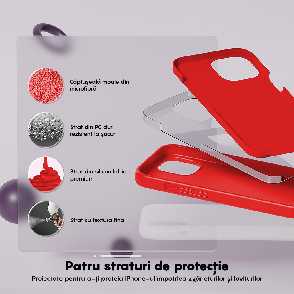 Husa Soft Silicone - iPhone 12 Mini - Red