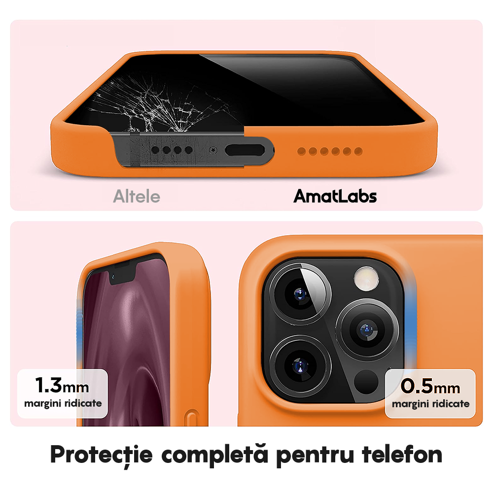 Husa Soft Silicone - iPhone 12 Mini - Nectarine