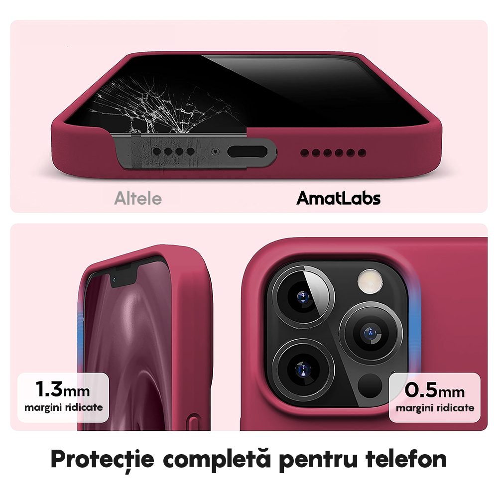 Husa Soft Silicone - iPhone 12 Mini - Burgundy