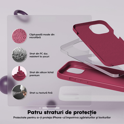 Husa Soft Silicone - iPhone 12 Pro Max - Burgundy