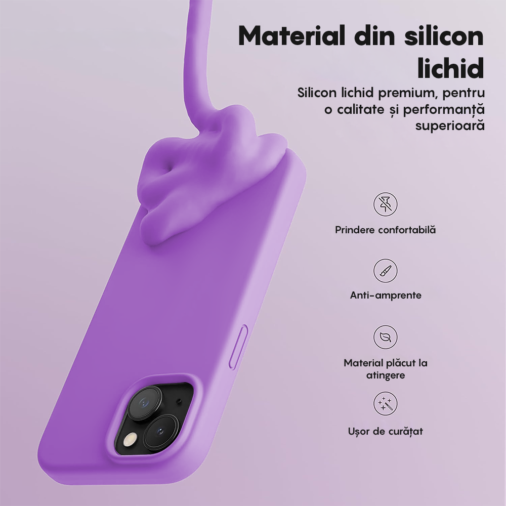 Husa Soft Silicone - iPhone 13 Mini - Light Purple