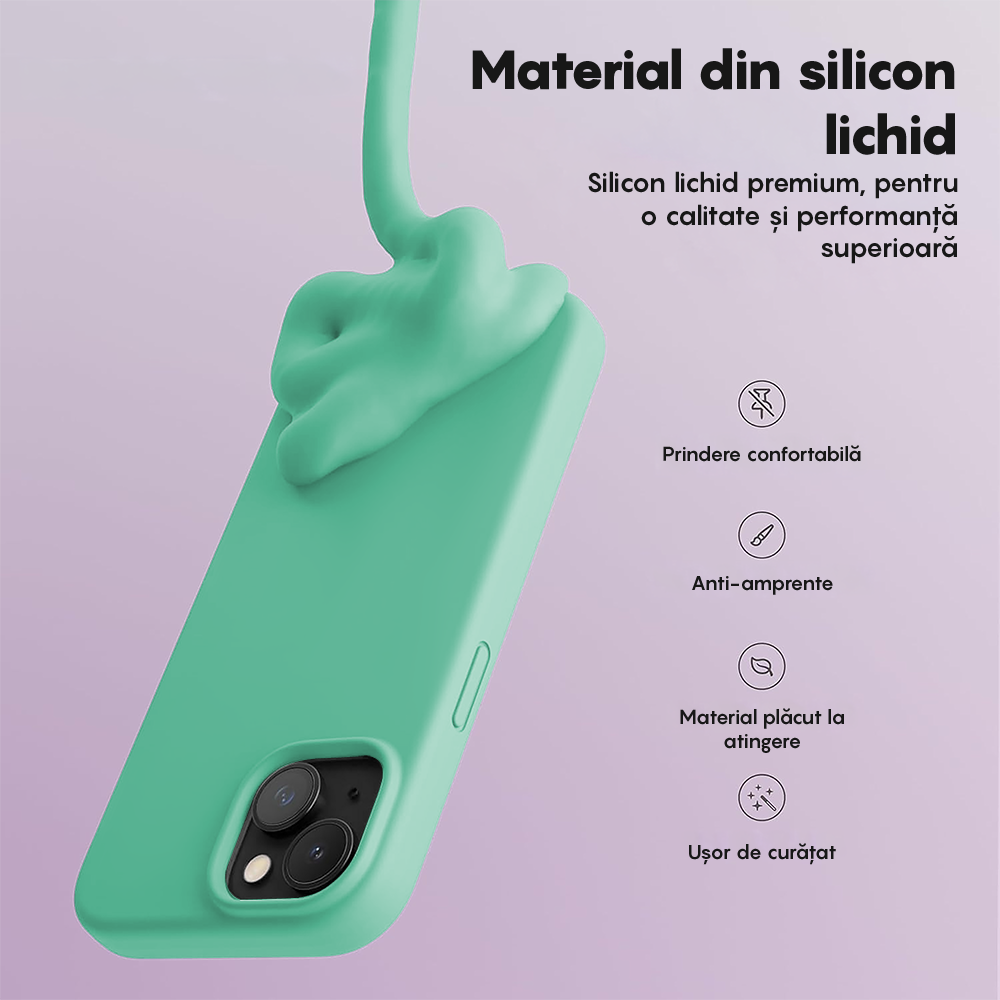 Husa Soft Silicone - iPhone 13 Mini - Webster Green