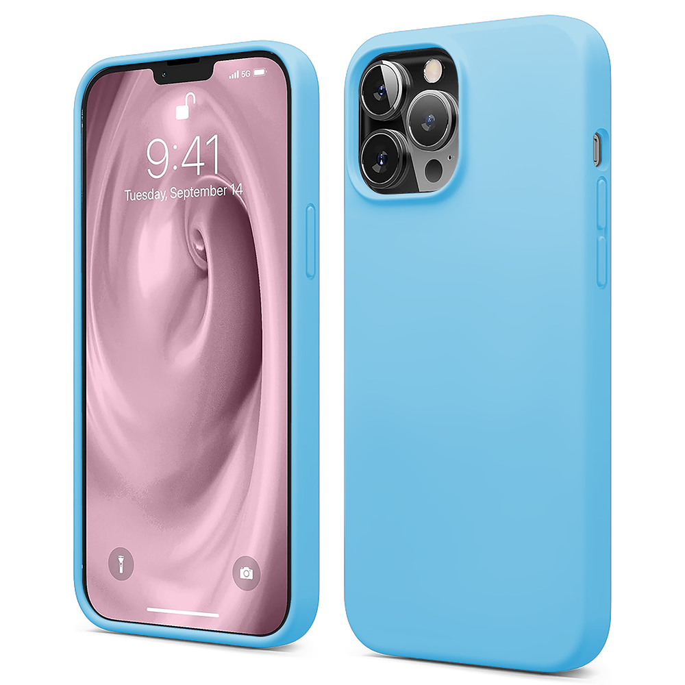 Husa Soft Silicone - iPhone 13 Pro Max - Cadet Blue