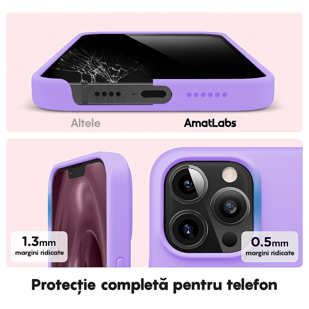 Husa Soft Silicone - iPhone 13 Pro Max - Light Lilac
