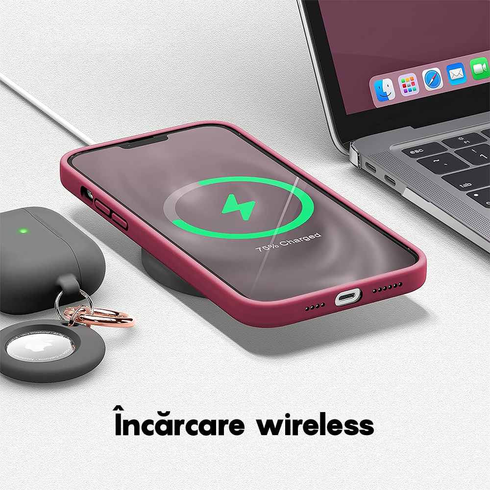 Husa Soft Silicone - iPhone 13 Pro Max - Burgundy