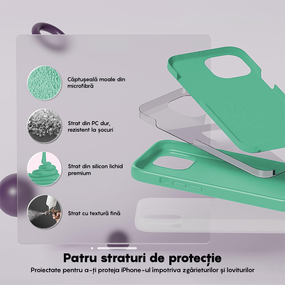 Husa Soft Silicone - iPhone 13 Pro - Webster Green