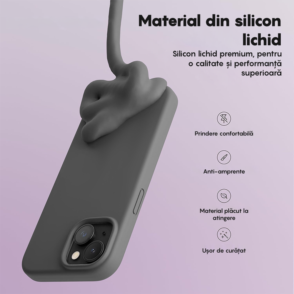 Husa Soft Silicone - iPhone 14 Plus - Dark Gray