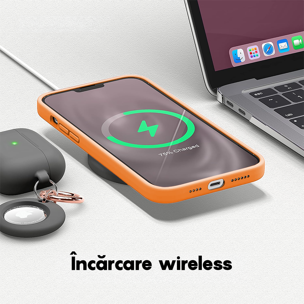 Husa Soft Silicone - iPhone 14 Plus - Nectarine