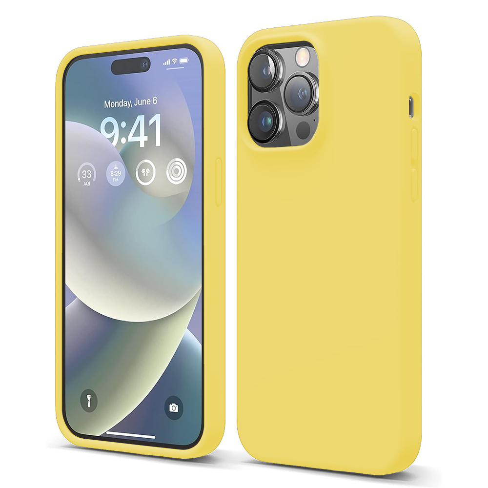 Husa Soft Silicone - iPhone 14 Pro - Yellow