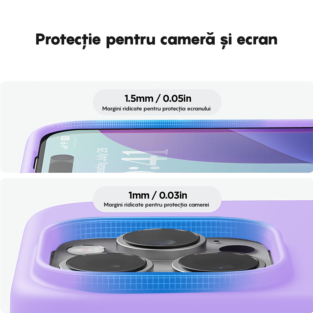 Husa Soft Silicone - iPhone 14 Pro - Light Lilac