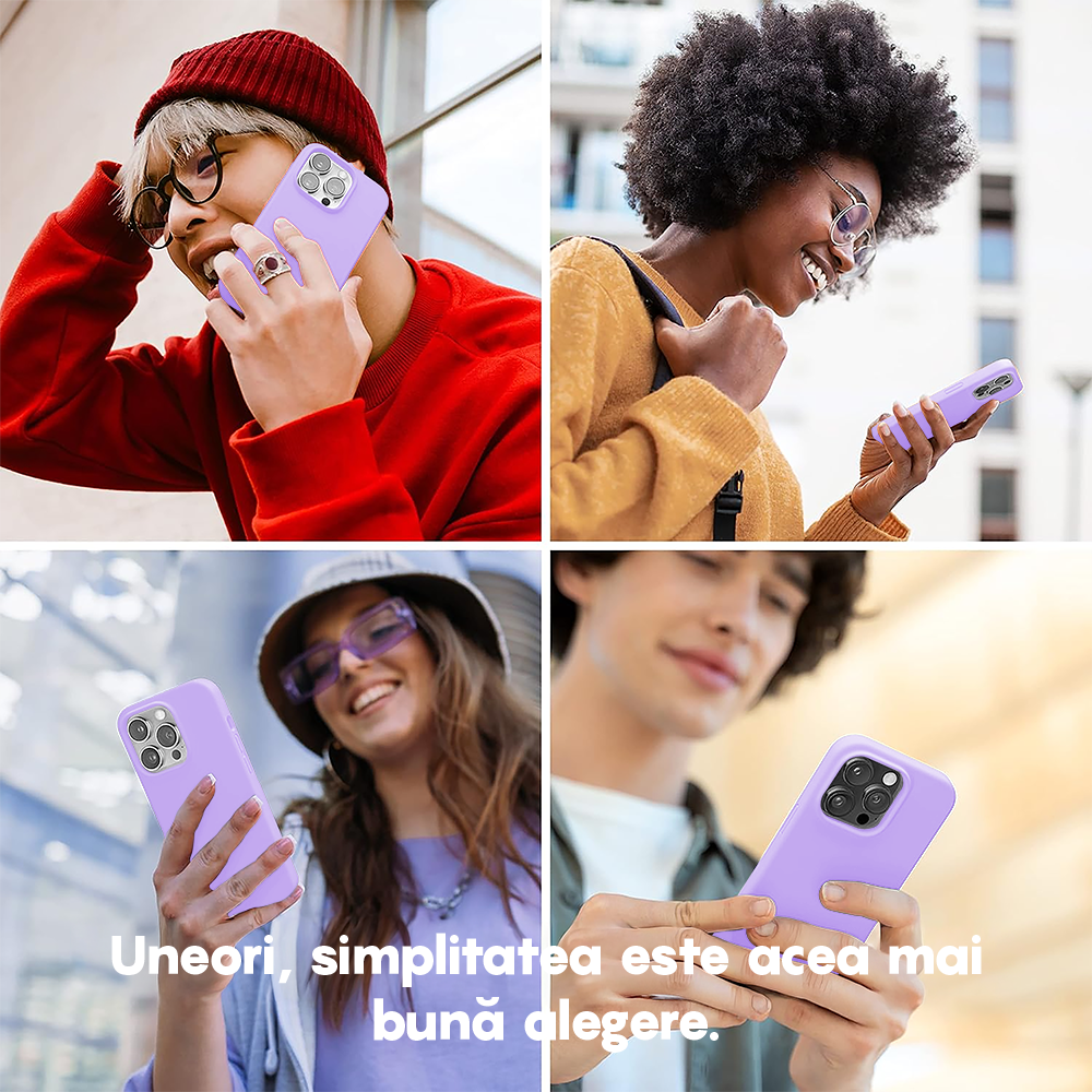 Husa Soft Silicone - iPhone 14 Pro - Light Lilac