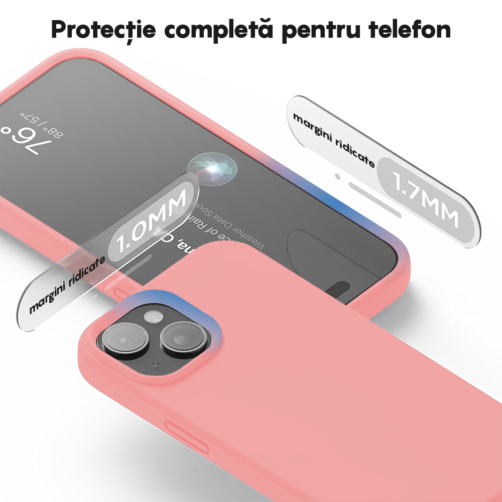 Husa Soft Silicone - iPhone 15 - Roz