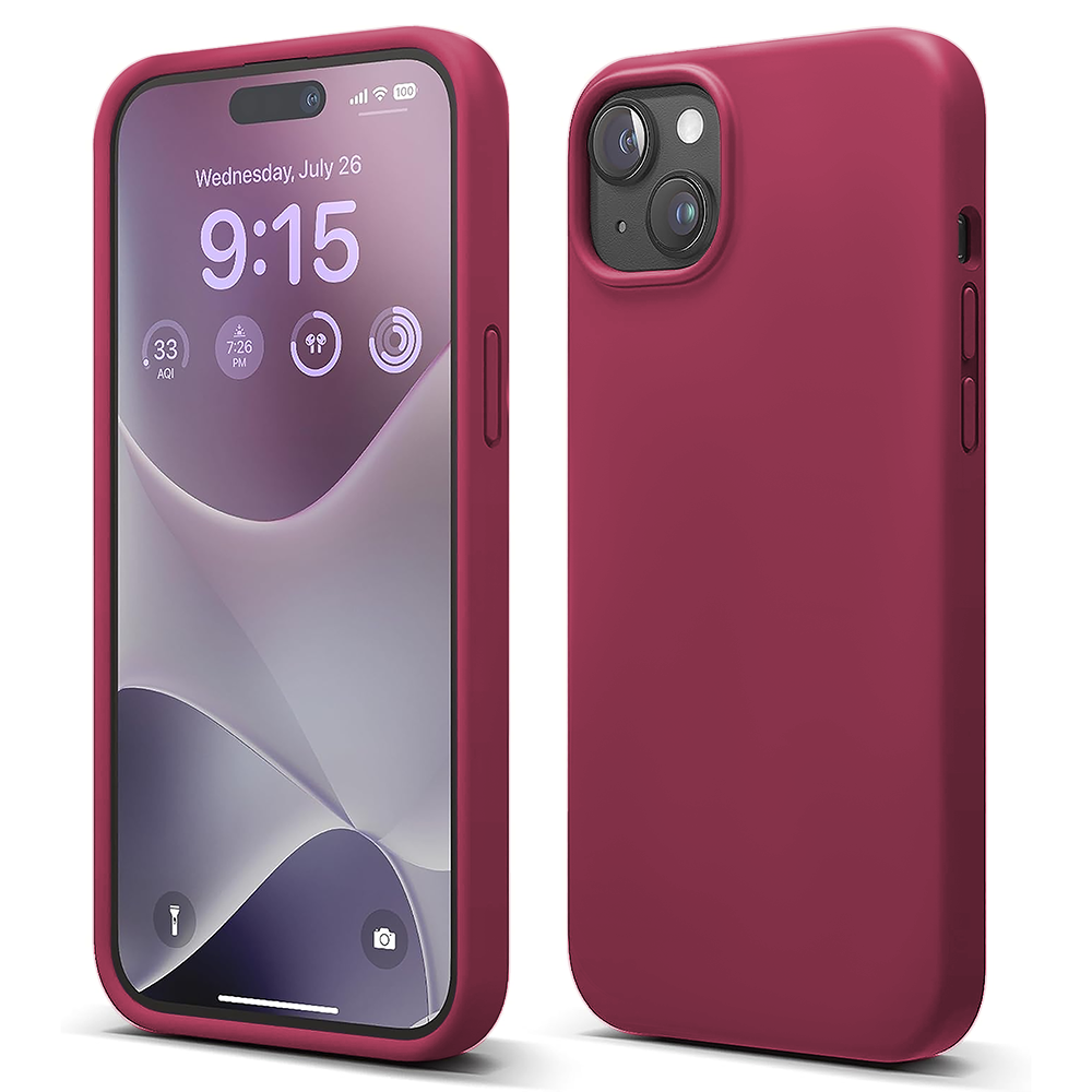Husa Soft Silicone - iPhone 15 - Burgundy
