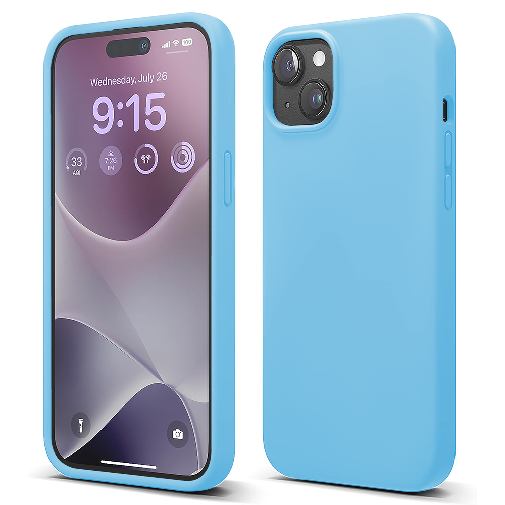 Husa Soft Silicone - iPhone 15 Plus - Cadet Blue