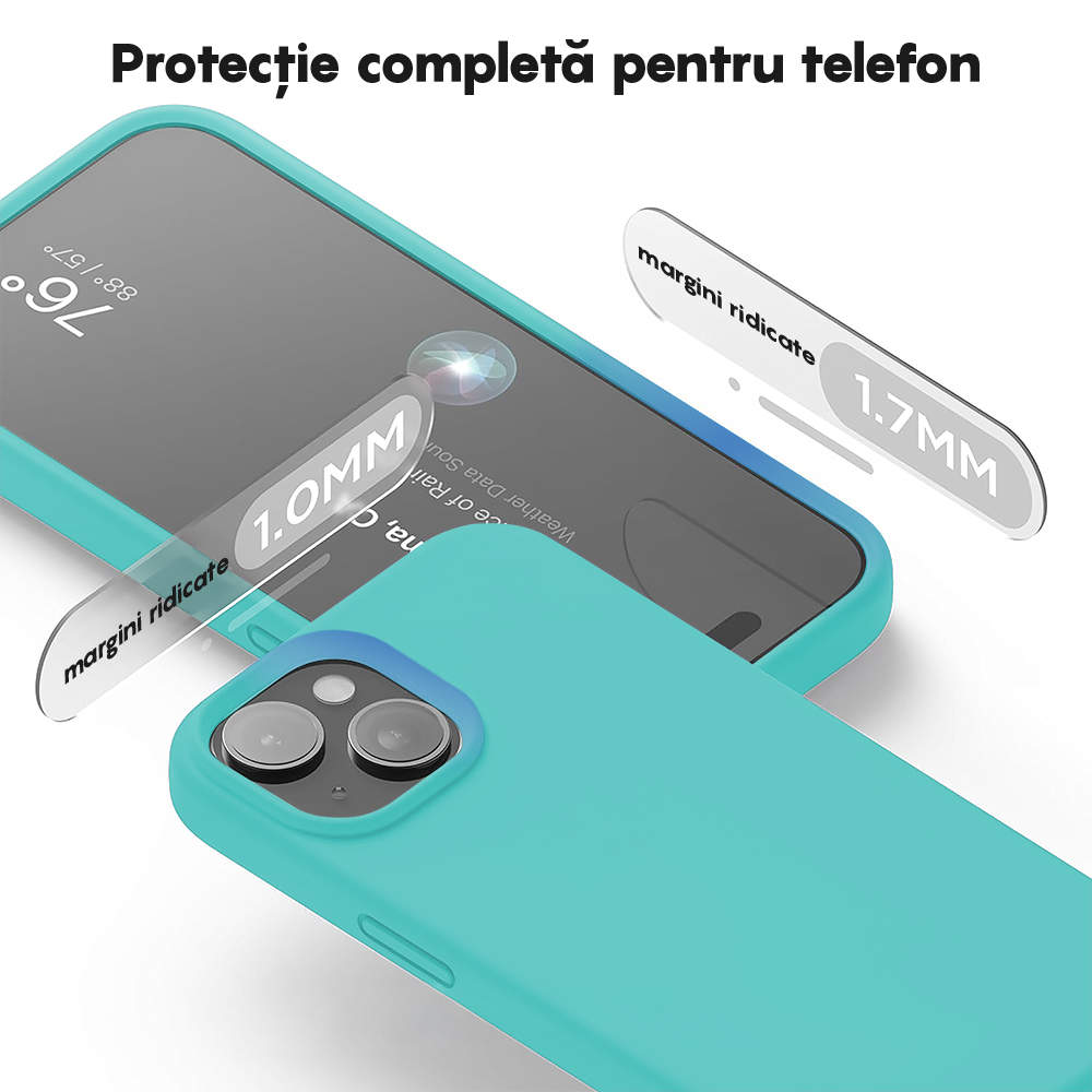 Husa Soft Silicone - iPhone 15 Plus - Turcoaz