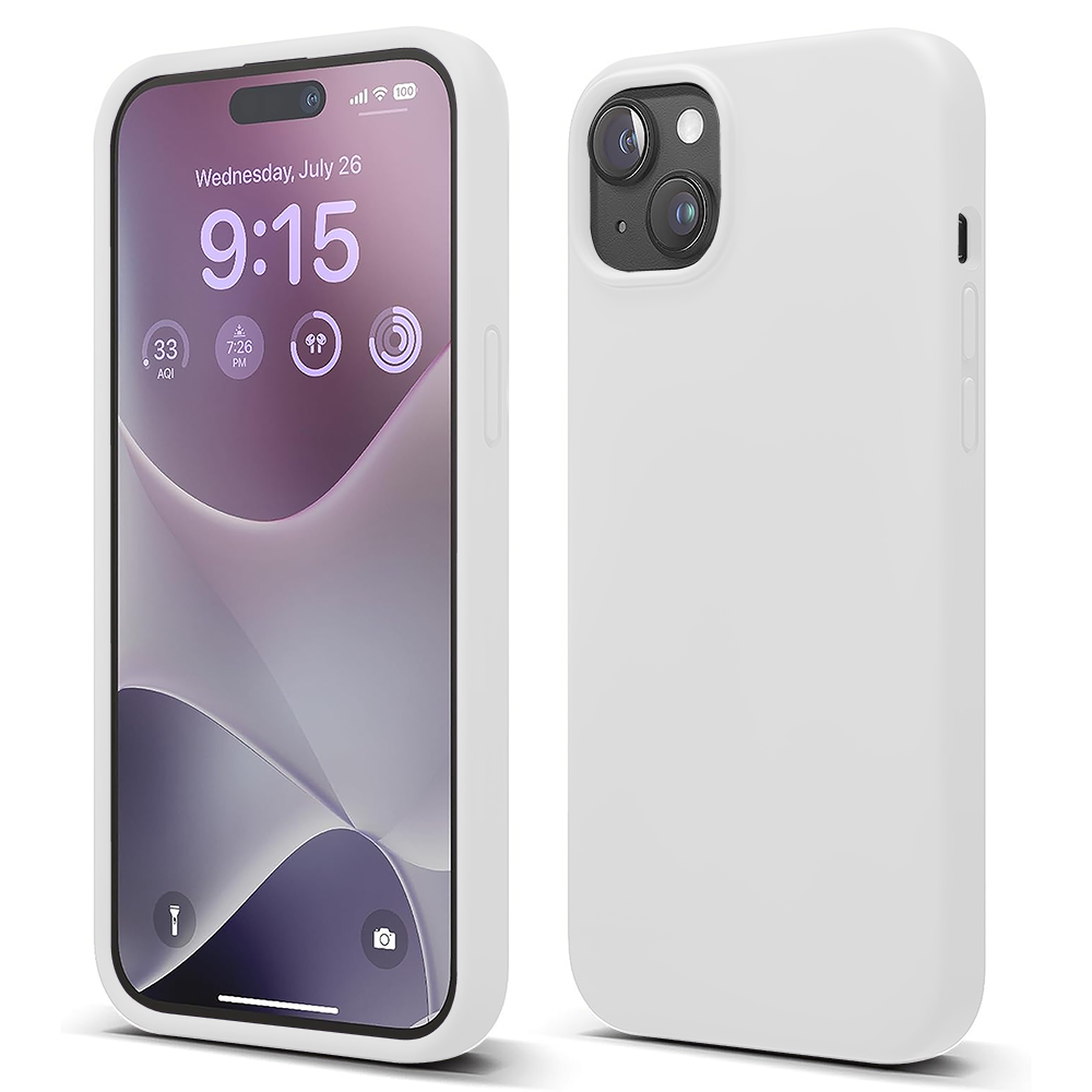 Husa Soft Silicone - iPhone 15 Plus - Alb