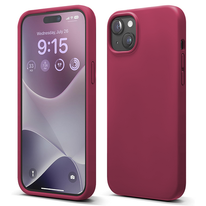 Husa Soft Silicone - iPhone 15 Plus - Burgundy