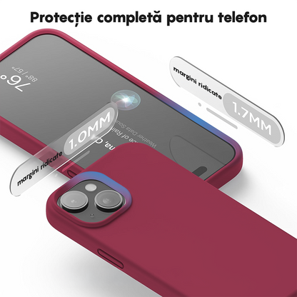 Husa Soft Silicone - iPhone 15 Plus - Burgundy