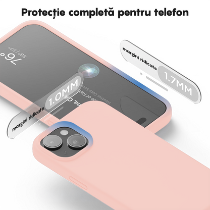 Husa Soft Silicone - iPhone 15 Plus - Pink Sand