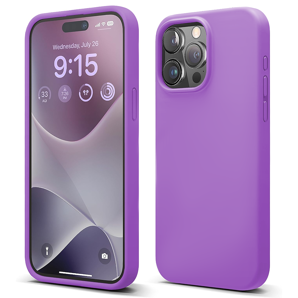 Husa Soft Silicone - iPhone 15 Pro Max - Light Purple