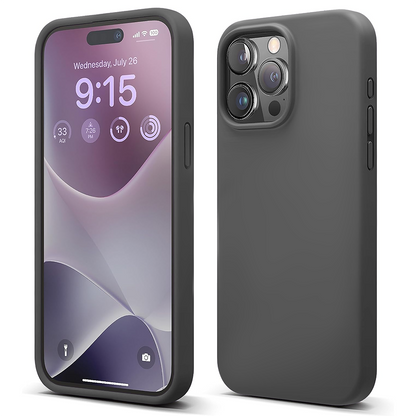 Husa Soft Silicone - iPhone 15 Pro Max - Dark Grey