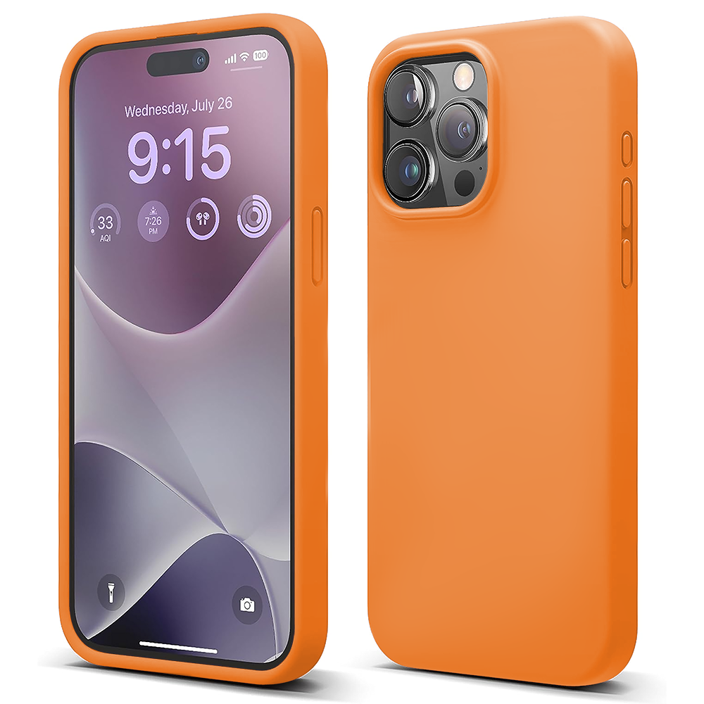 Husa Soft Silicone - iPhone 15 Pro Max - Nectarine