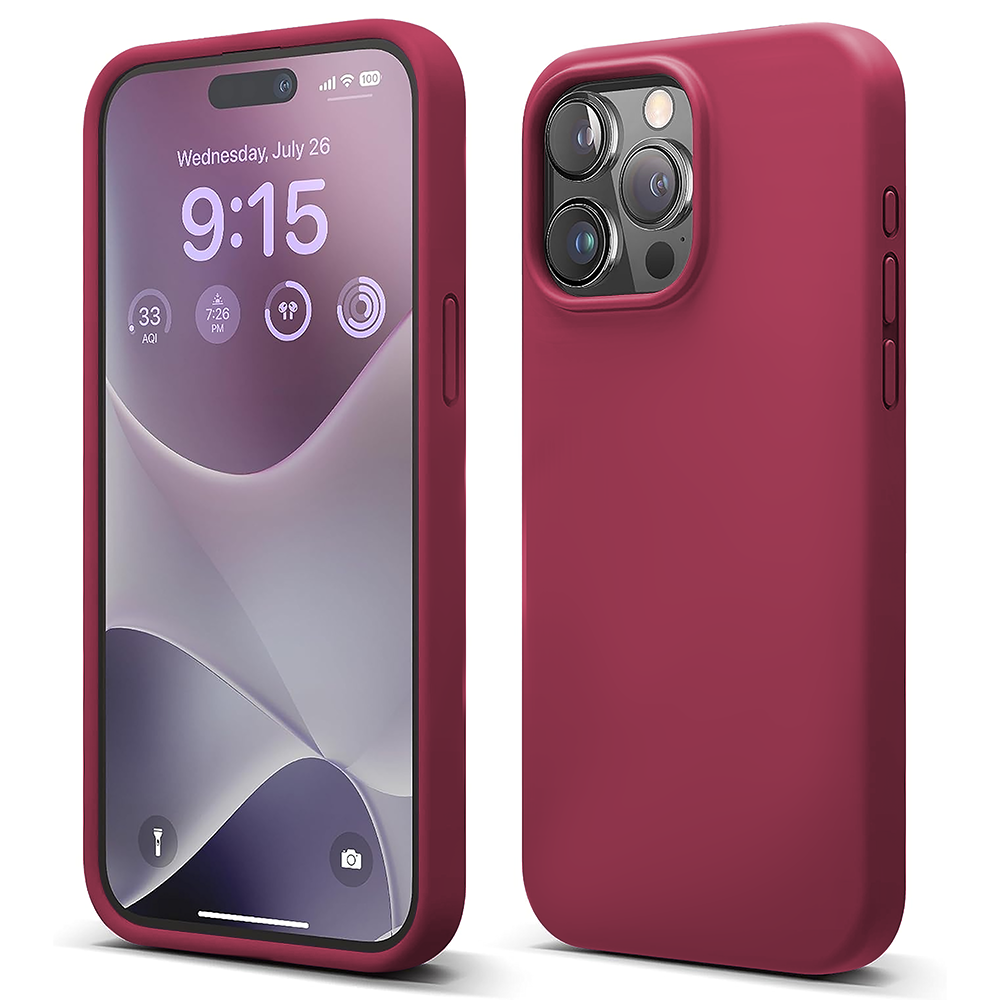 Husa Soft Silicone - iPhone 15 Pro Max - Burgundy