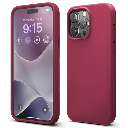 Husa Soft Silicone - iPhone 15 Pro Max - Burgundy