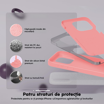 Husa Soft Silicone - iPhone 15 Pro - Roz