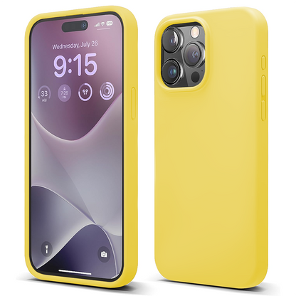 Husa Soft Silicone - iPhone 15 Pro - Galben