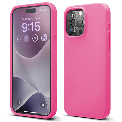 Husa Soft Silicone - iPhone 15 Pro - Fuchsia