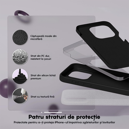 Husa Soft Silicone - iPhone 15 Pro - Negru
