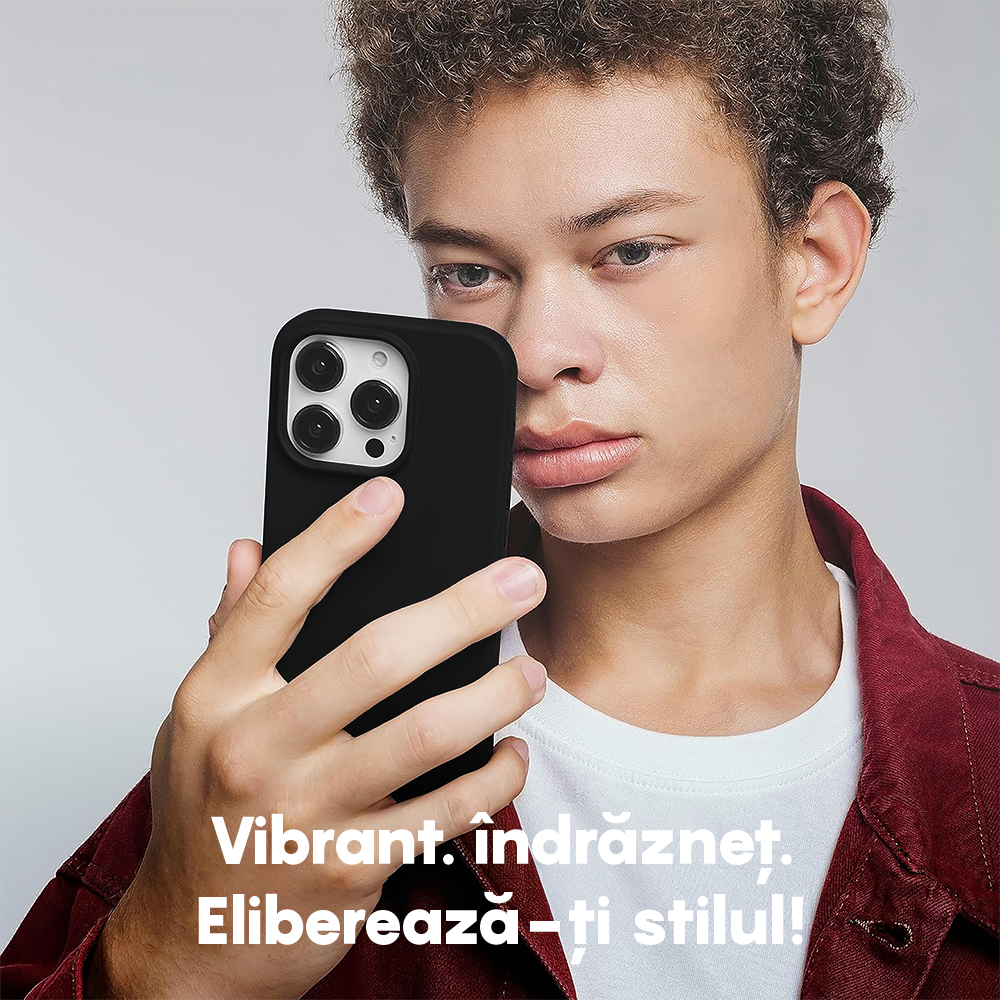 Husa Soft Silicone - iPhone 15 Pro - Negru