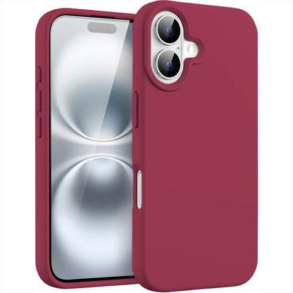 Husa Soft Silicone - iPhone 16 - Burgundy