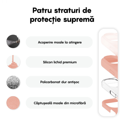 Husa Soft Silicone - iPhone 16 - Pink Sand