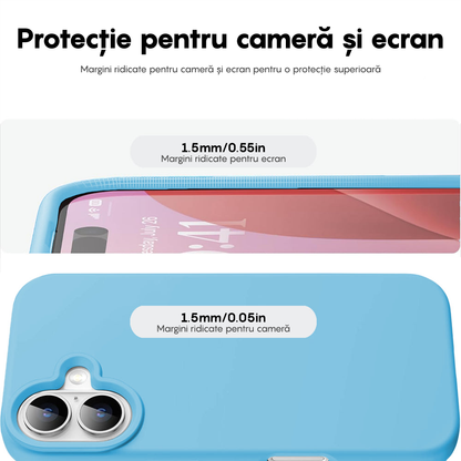 Husa Soft Silicone - iPhone 16 Plus - Cadet Blue