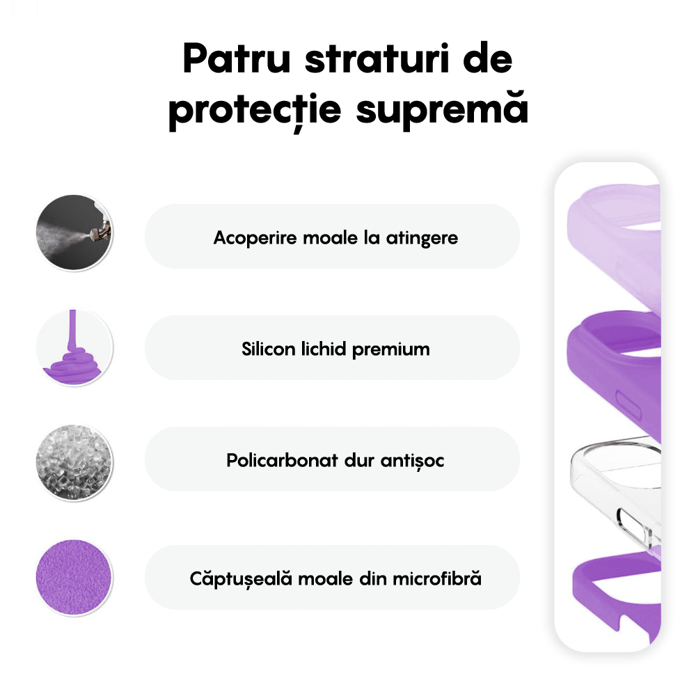 Husa Soft Silicone - iPhone 16 Plus - Light Purple